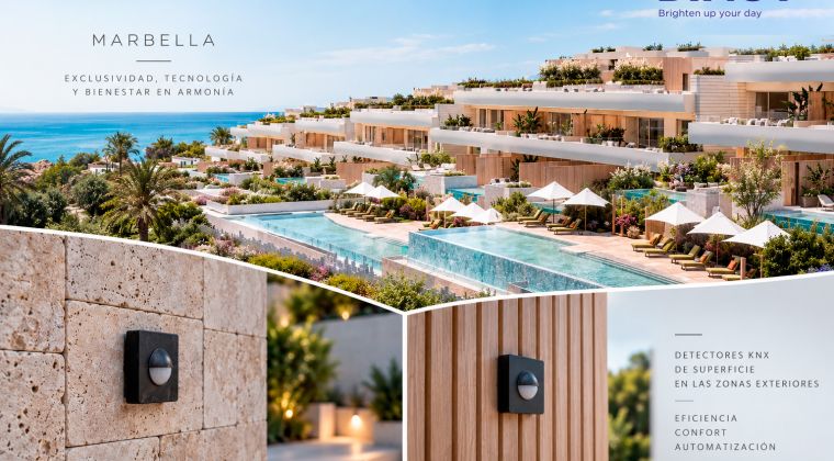 DINUY lleva la detección inteligente KNX a las zonas exteriores de Dunique Marbella