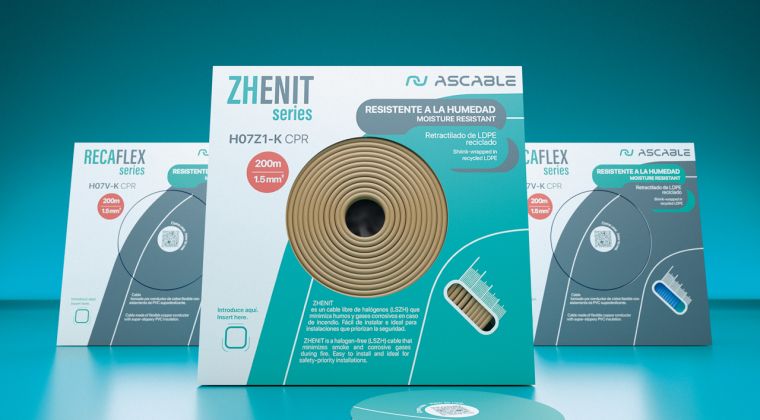 Ascable presenta su nuevo packaging para cables de 750V: más resistente, más práctico  y más sostenible