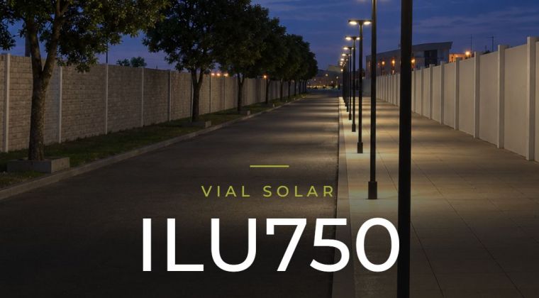 Luminaria vial solar de 4800 lm de Ilumax