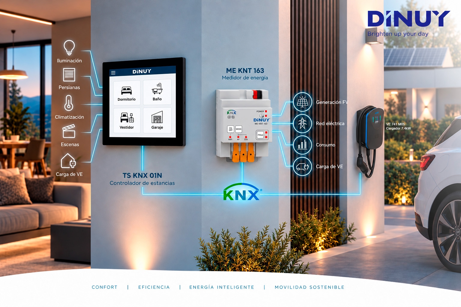 DINUY incorpora dos nuevas soluciones KNX para el control y la gestión energética