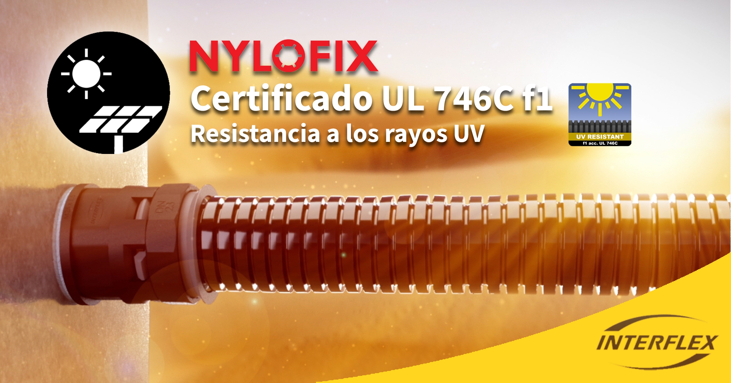 Homologación UL 746C de los tubos flexibles NYLOFIX de INTERFLEX