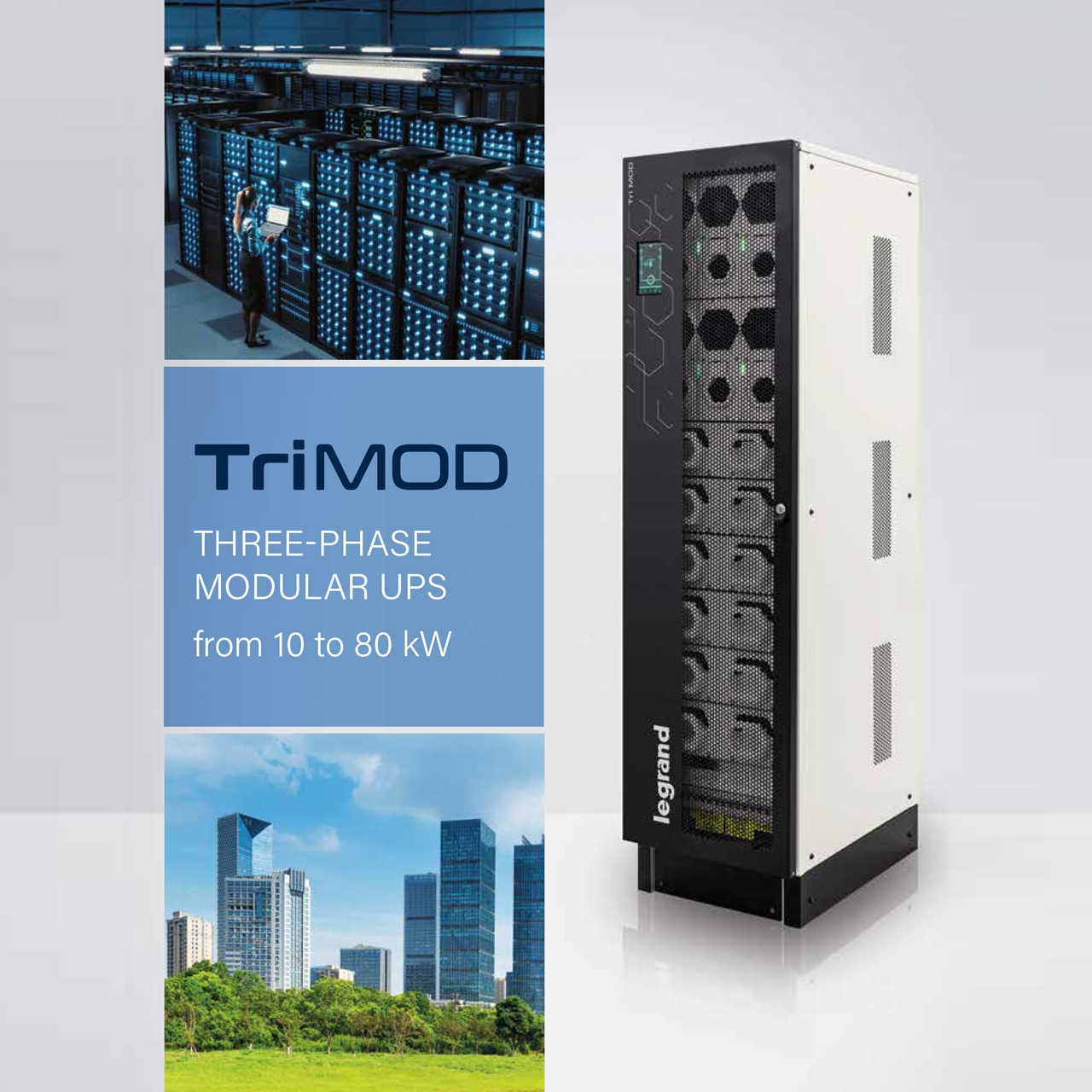 UPS modular trifásico de 10 a 80 kW TriMOD de Legrand UPS modular trifásico de 10 a 80 kW TriMOD de Legrand