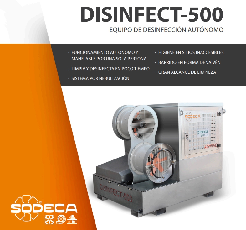 DISINFECT-500 la máquina desinfectante industrial de Sodeca
