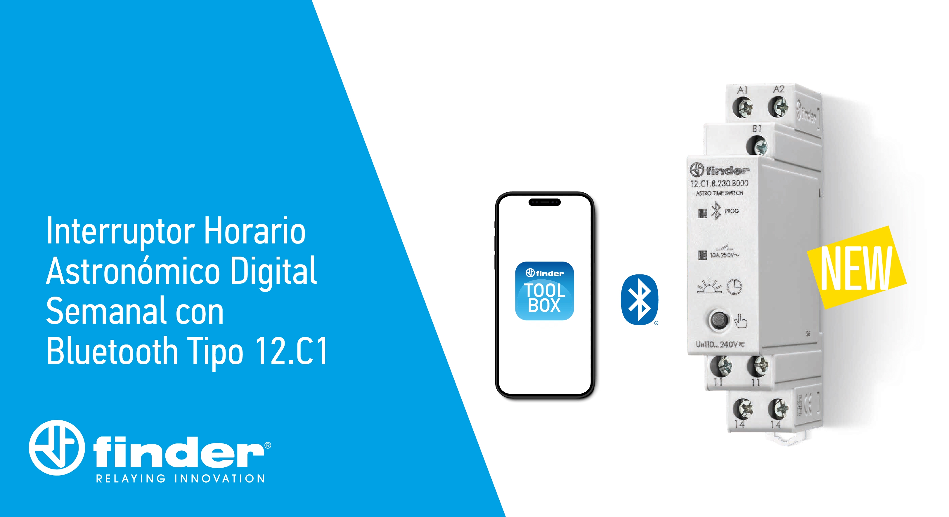 Finder amplía su gama de interruptores horarios con el nuevo Tipo 12.C1 Finder amplía su gama de interruptores horarios con el nuevo Tipo 12.C1