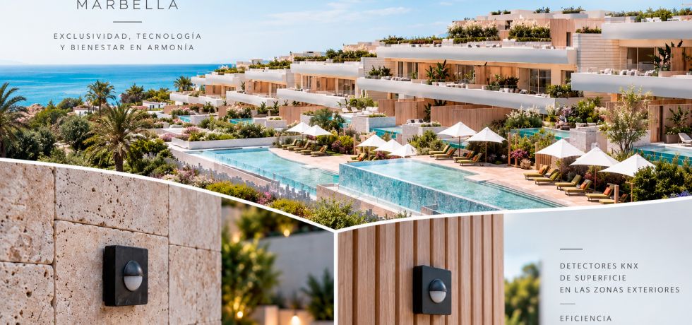 DINUY lleva la detección inteligente KNX a las zonas exteriores de Dunique Marbella