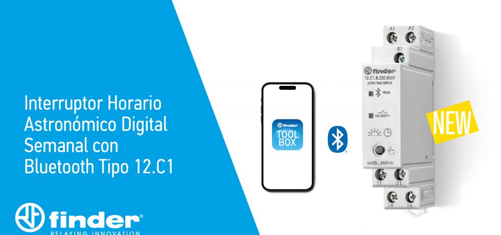 Finder amplía su gama de interruptores horarios con el nuevo Tipo 12.C1