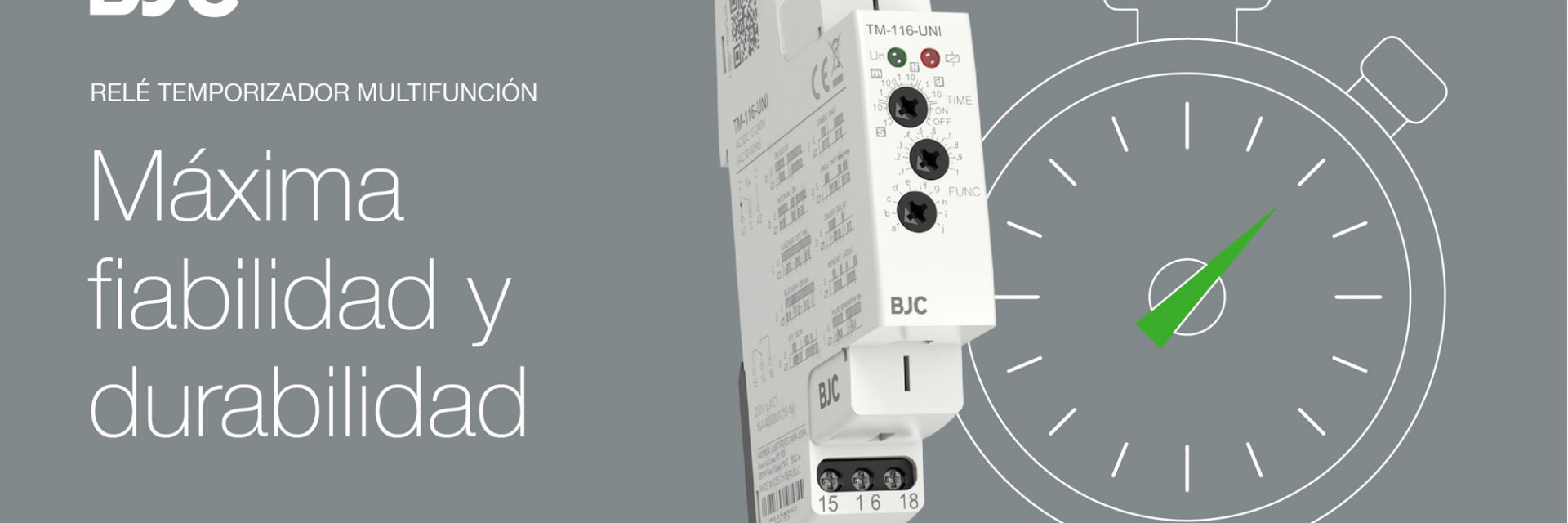 BJC presenta el nuevo temporizador multifunción TM-116-UNI 