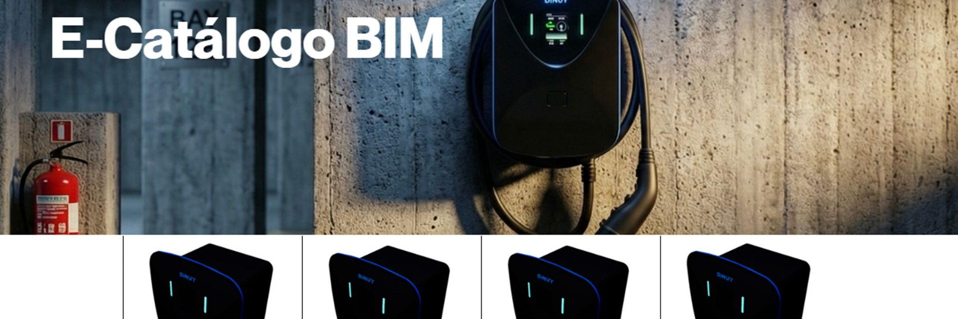 DINUY amplía su plataforma eMobility con un nuevo espacio BIM e incorpora su gama de cargadores para vehículo eléctrico al entorno de diseño digital de edificios
