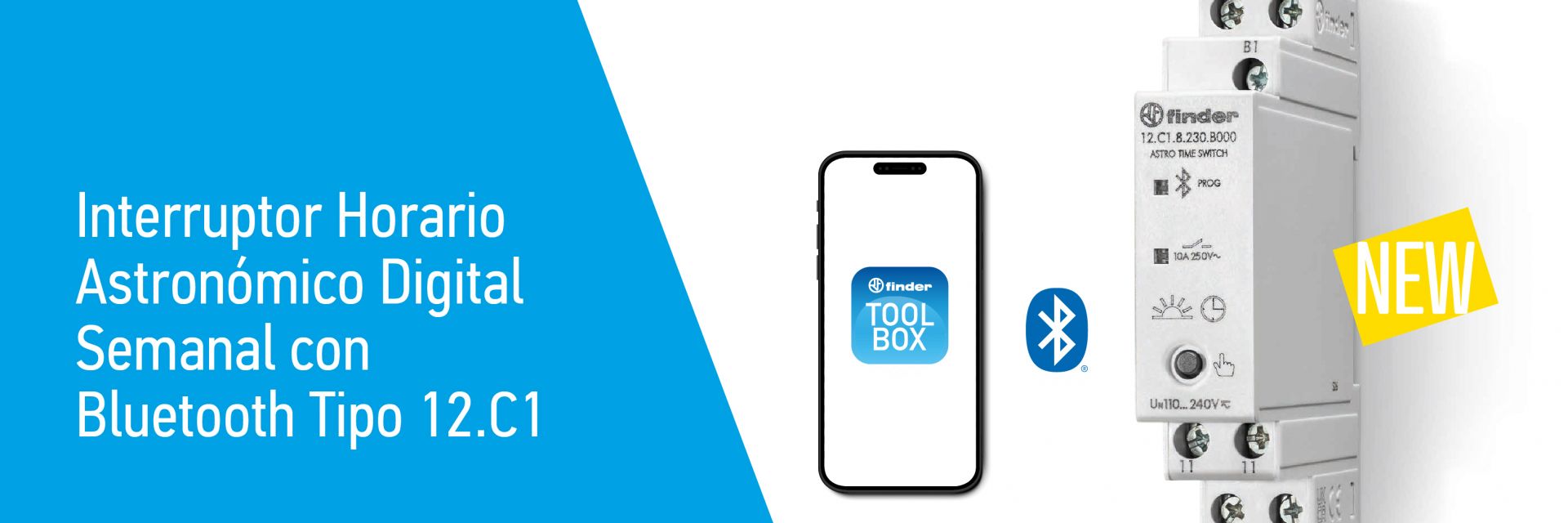 Finder amplía su gama de interruptores horarios con el nuevo Tipo 12.C1