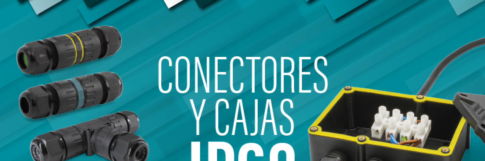 Conectores y cajas estancas, conexiones con protección IP68 en exteriores